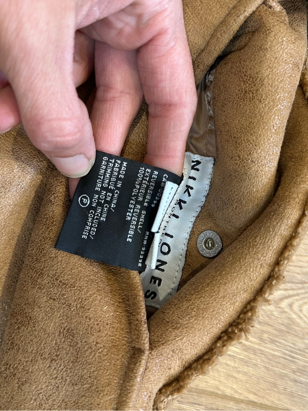 Nikki Jones reversible faux suede/shearling long moto style coat - Picture 13 of 14